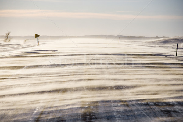 Icy road with snow. Stock photo © iofoto