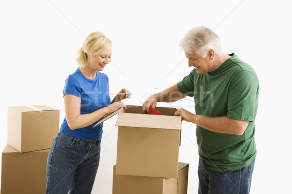 Mann Frau Verpackung Paar Stock foto © iofoto