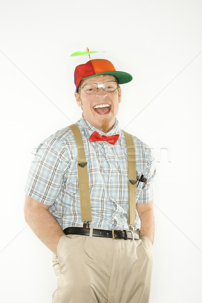 Man dressed nerdy. Stock photo © iofoto