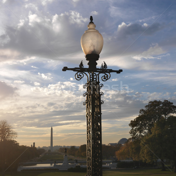 Washington Monument Washington DC USA stad lamp kleur Stockfoto © iofoto