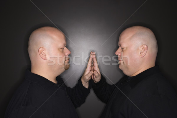 Twin Männer Geschwister bald Erwachsenen Stock foto © iofoto