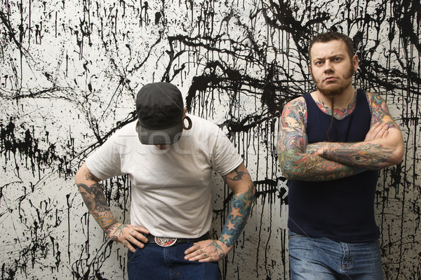 Men with tattoos. Stock photo © iofoto