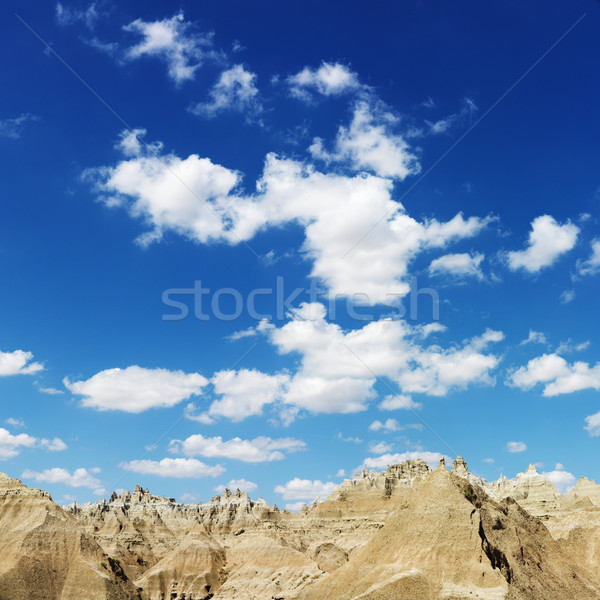 Stock photo: Mountains and Blue Sky in the South Dakota Badlands