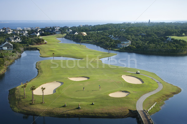 Teren de golf rezidential comunitate chel Imagine de stoc © iofoto