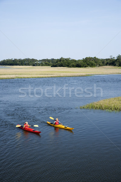 Teen boys kayaking. Stock photo © iofoto