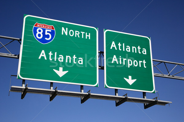 Atlanta autostrady znaki lotniska poziomy Zdjęcia stock © iofoto