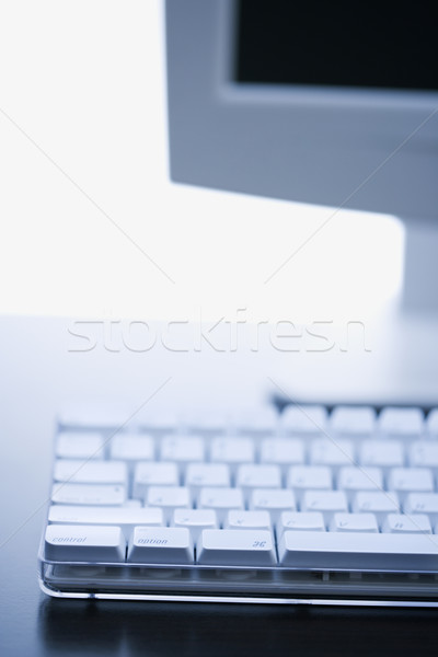 Számítógépmonitor billentyűzet csendélet üzlet kommunikáció szín Stock fotó © iofoto