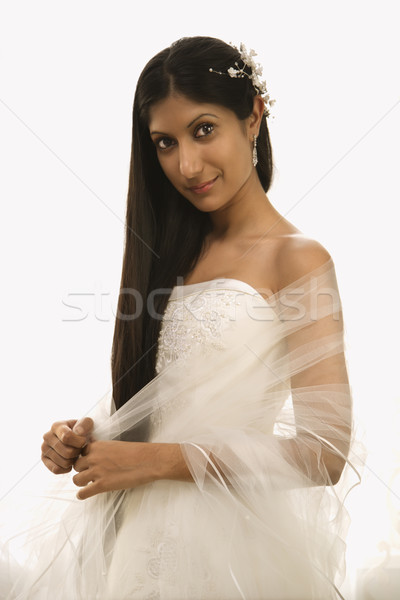 Portret indian bruid vrouw bruiloft Stockfoto © iofoto