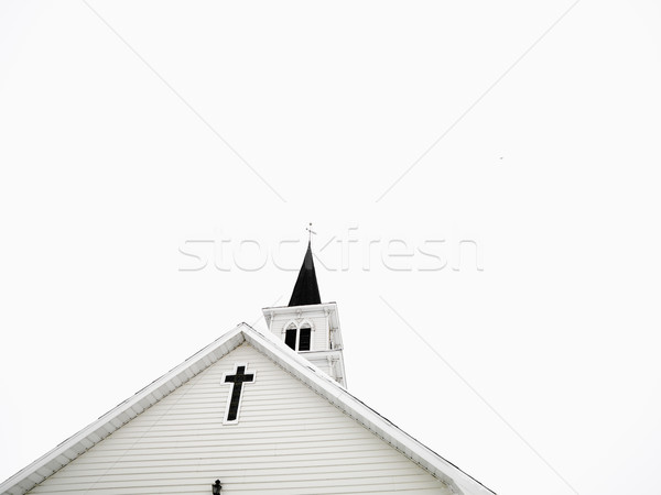 White church with steeple. Stock photo © iofoto