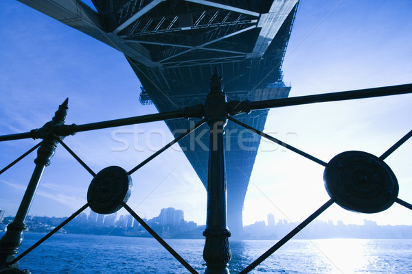 Stockfoto: Brug · Sydney · Australië · haven · schemering