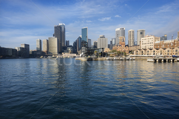 悉尼 澳大利亞 視圖 市中心 天際線 商業照片 © iofoto