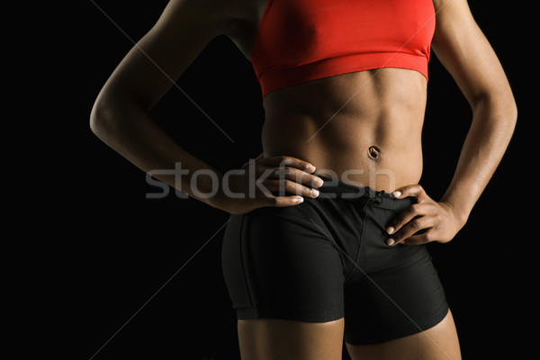 筋肉の 女性 ボディ 胴 アフリカ系アメリカ人 女性 ストックフォト © iofoto