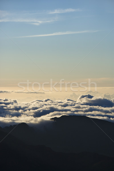 Above view of clouds at Haleakala. Stock photo © iofoto