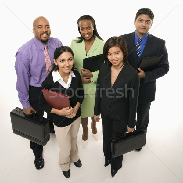 Munka portré több nemzetiségű üzleti csoport áll tart Stock fotó © iofoto