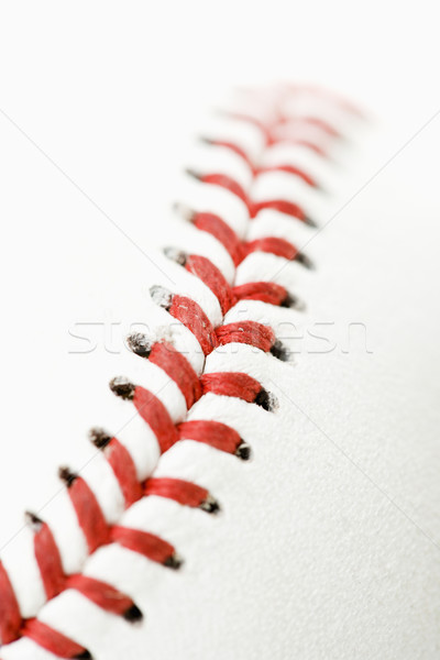 Baseball detaliu bilă roşu culoare studio Imagine de stoc © iofoto