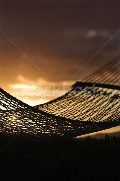 Hammock against Maui ocean sunset. Stock photo © iofoto