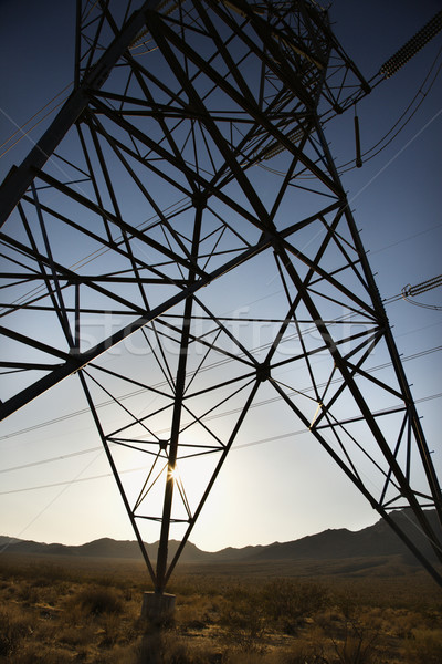 Elektrische woestijn landschap energie Stockfoto © iofoto