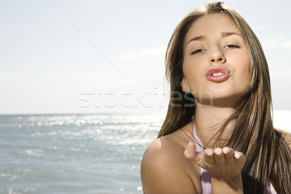 Woman on Maui beach. Stock photo © iofoto