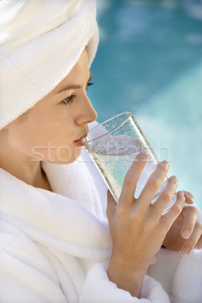 Woman drinking. Stock photo © iofoto