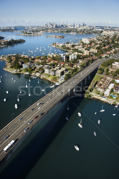 橋 悉尼 澳大利亞 道路 船 商業照片 © iofoto