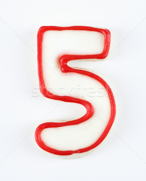 Number five sugar cookie. Stock photo © iofoto