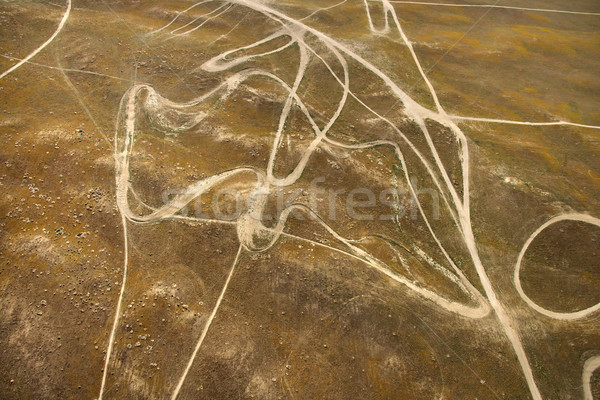 Suciedad carreteras aéreo estéril paisaje camino de tierra Foto stock © iofoto