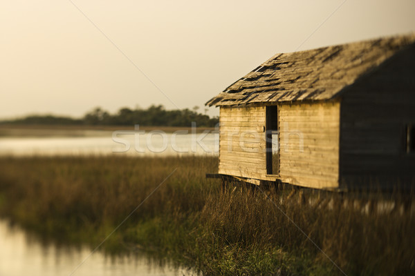 Building in wetland marsh. Stock photo © iofoto
