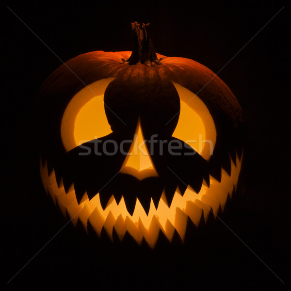 Izzó halloween tök sötét szín ünneplés dekoráció Stock fotó © iofoto