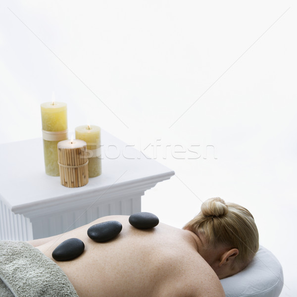 Caldo pietra massaggio donna Foto d'archivio © iofoto