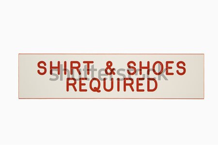 Shirt and shoes required. Stock photo © iofoto
