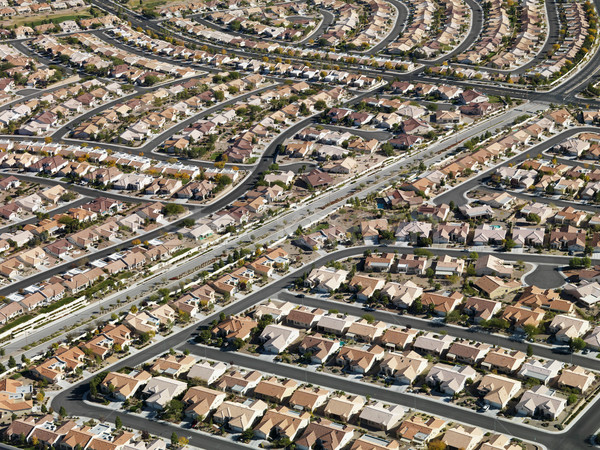 Miejskich obudowa widok z lotu ptaka podmiejski sąsiedztwo Las Vegas Zdjęcia stock © iofoto