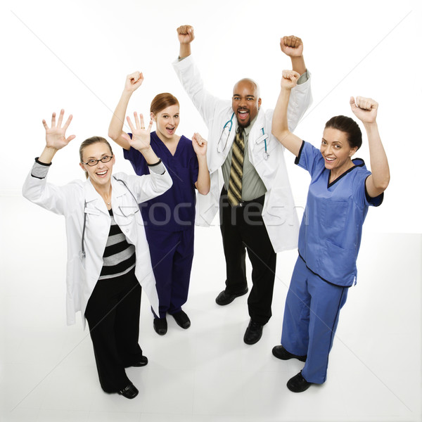 Doctors cheering. Stock photo © iofoto