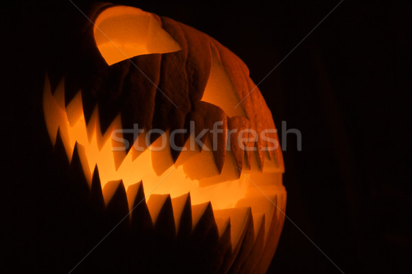 Izzó halloween tök sötét szín ünneplés dekoráció Stock fotó © iofoto