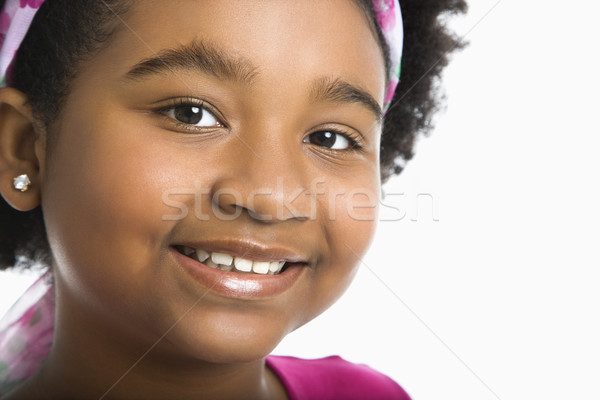 Smiling preteen girl. Stock photo © iofoto