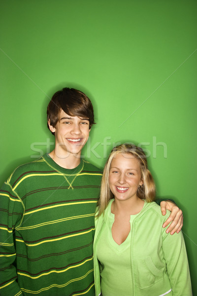 Teenage boy and girl. Stock photo © iofoto