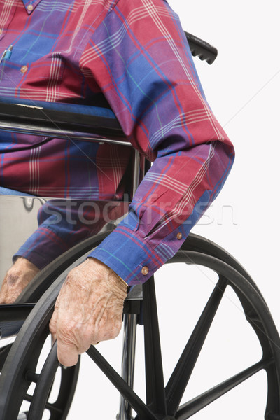 Homme fauteuil roulant Homme âgées mains préhension [[stock_photo]] © iofoto