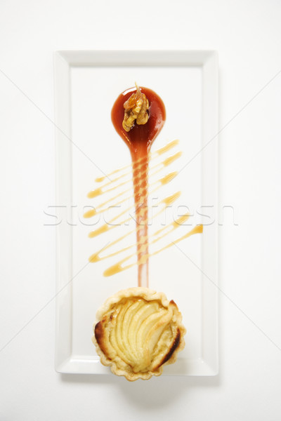 Apple tart with walnuts. Stock photo © iofoto