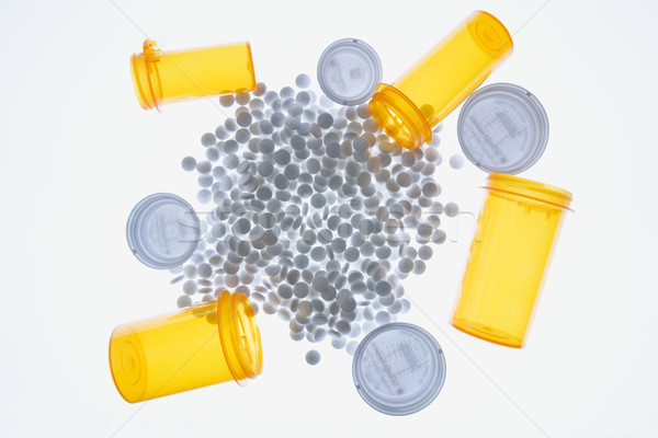 Stock photo: Medicine Bottles and Pills. Isolated