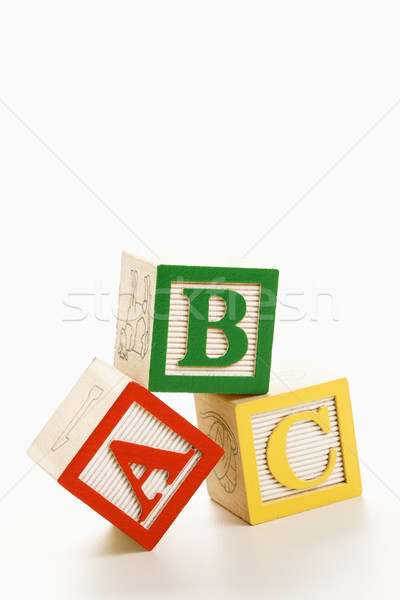 Alfabeto bloques junto educación carta Foto stock © iofoto
