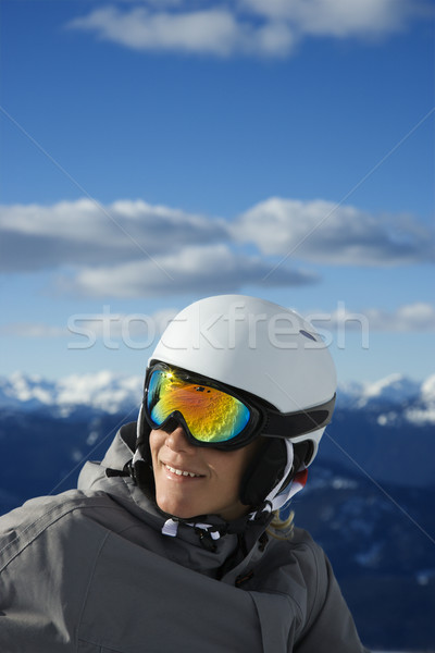 Boy snowboarder in mountains. Stock photo © iofoto