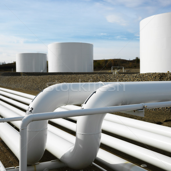 Combustível fazenda industrial cor pipes gasolina Foto stock © iofoto