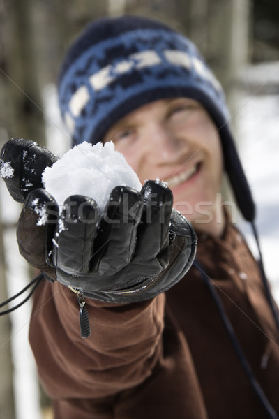 Adolescent boule de neige Homme sur [[stock_photo]] © iofoto