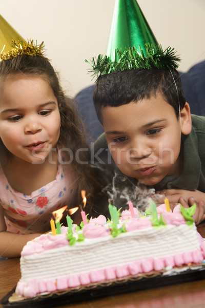 Kids having birthday party. Stock photo © iofoto