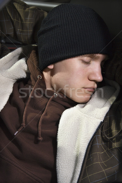 Dormir Teen Homme adolescent urbaine [[stock_photo]] © iofoto