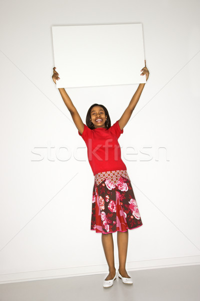 Dziewczyna portret teen girl biały Zdjęcia stock © iofoto