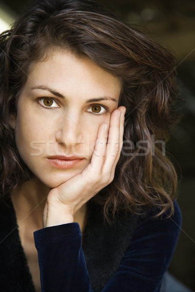 Mujer bonita retrato bastante adulto caucásico mujer Foto stock © iofoto