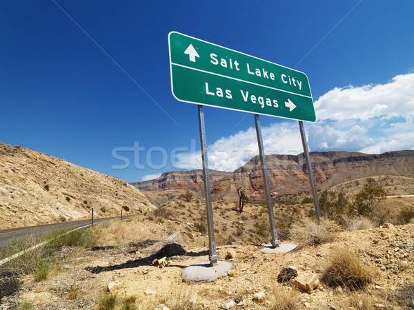 Desert road sign. Stock photo © iofoto