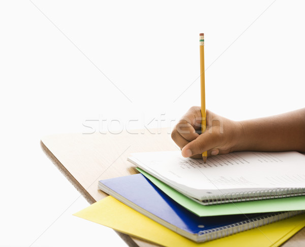 Child doing schoolwork. Stock photo © iofoto