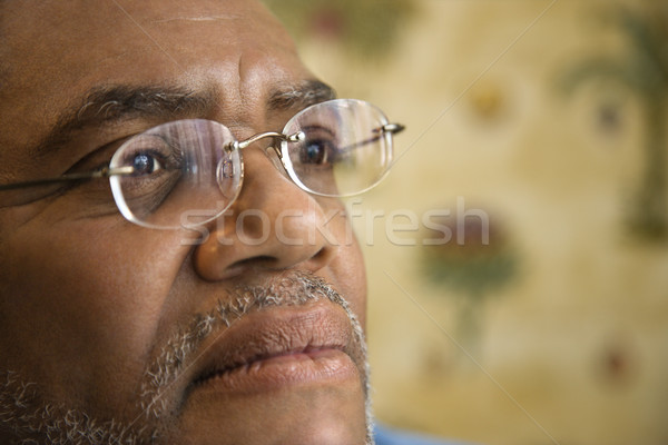 Stok fotoğraf: Adam · portre · kıdemli · siyah · adam · gözlük