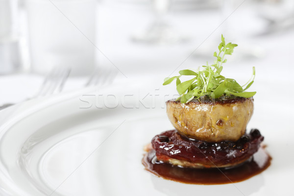 Foto stock: Jantar · enfeite · restaurante · marrom